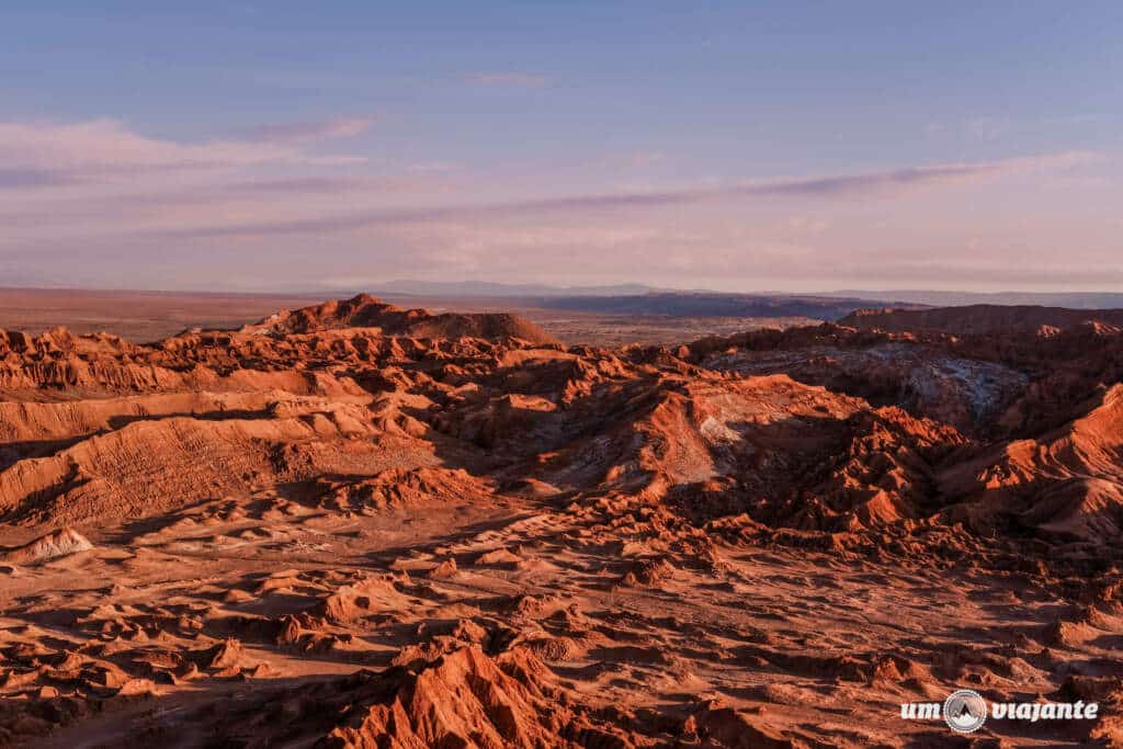 Pôr do sol no passeio Valle de la Luna, Deserto do Atacama